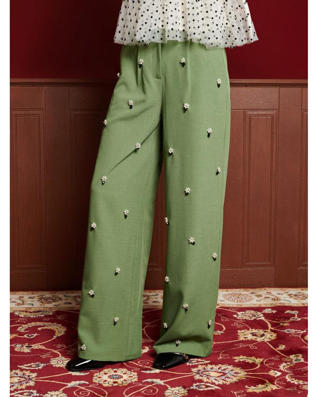 Sister Jane Green Dream Formosa Embellished Trousers