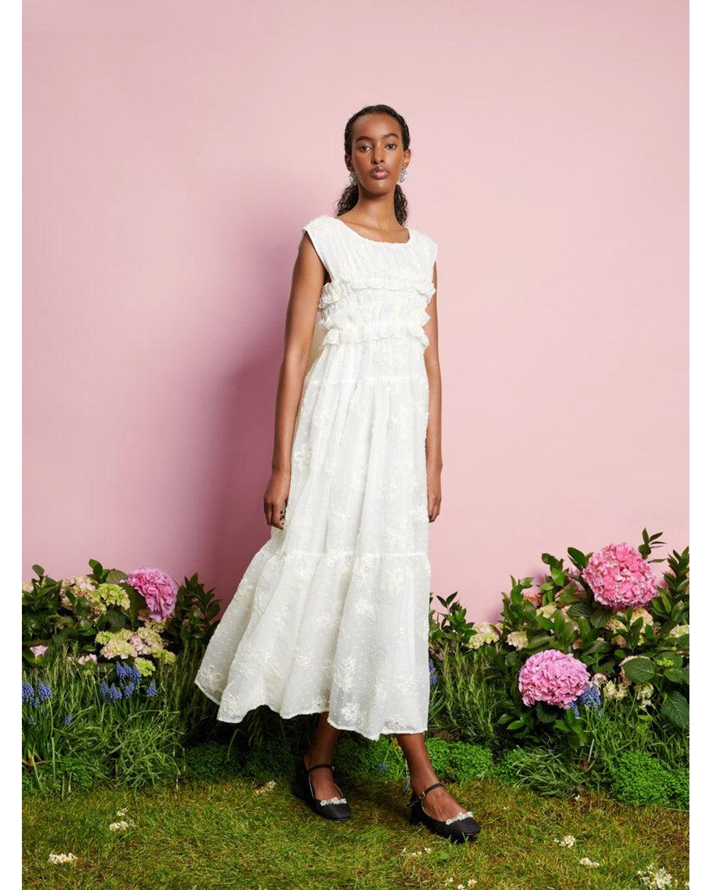 Sister Jane Green Dream Bichon Chiffon Midi Dress