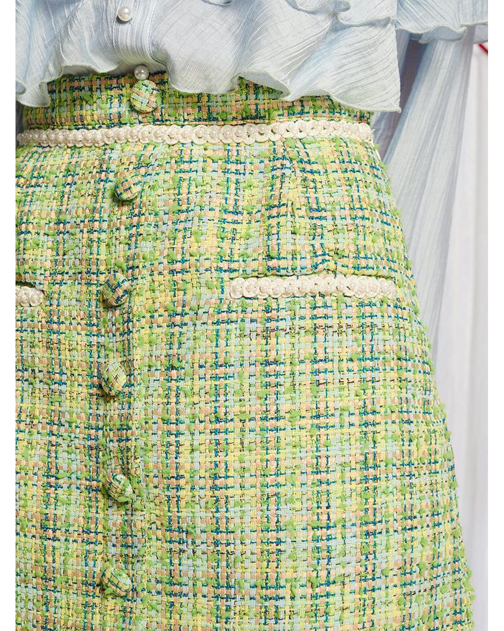 Sister Jane Green Dream Hummingbird Tweed Mini Skirt
