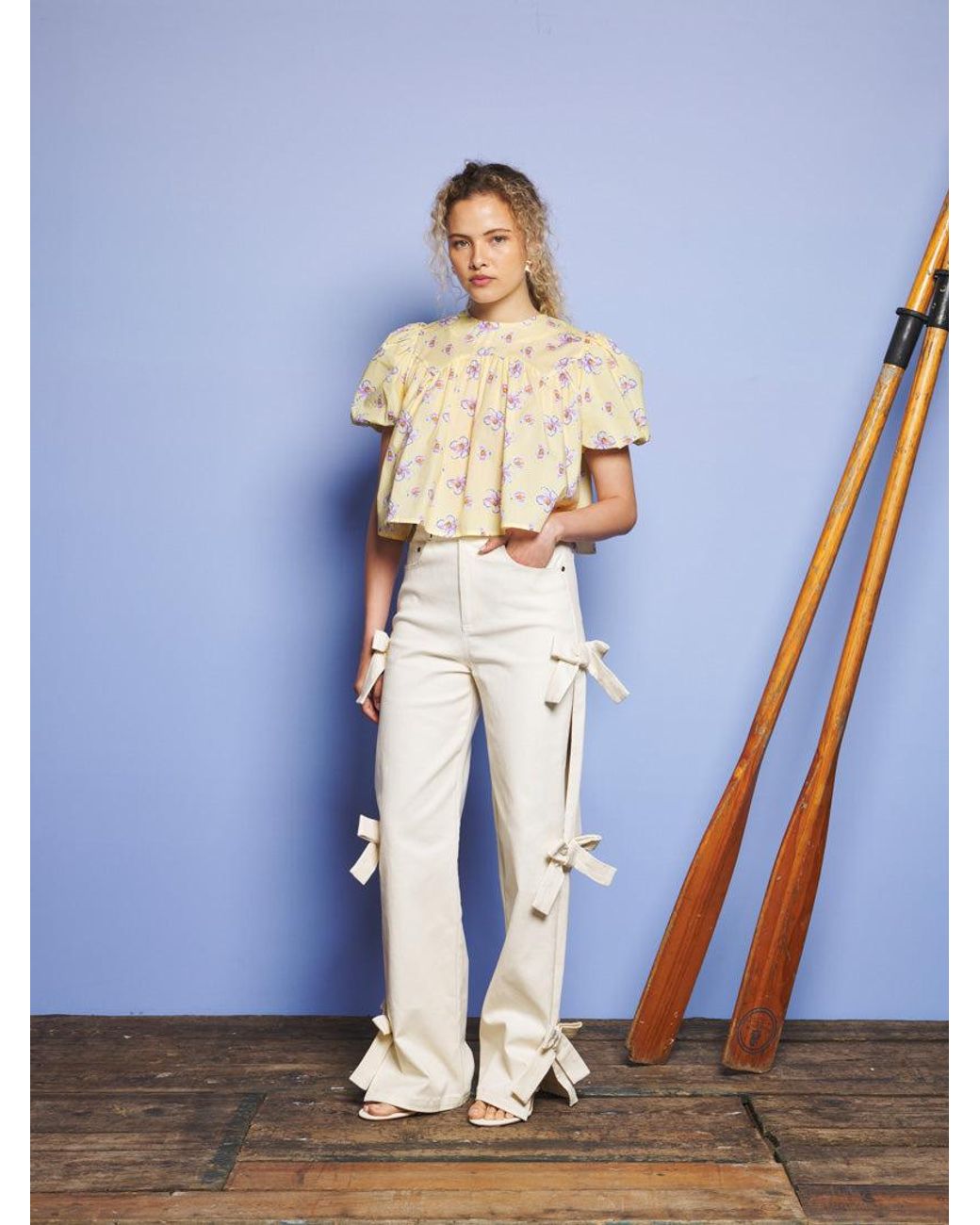 Sister Jane Blue Lake Breeze Floral Top