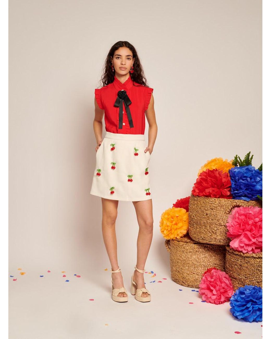 Sister Jane Red Passion Sleeveless Blouse