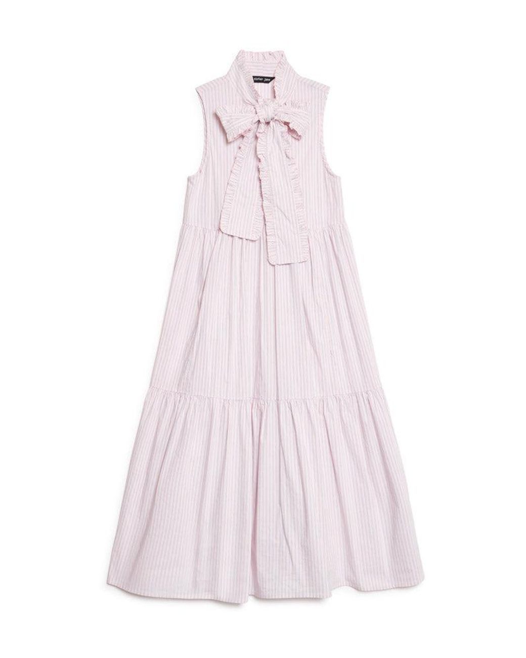 Sister Jane Blue Wave Stripe Bow Maxi Dress