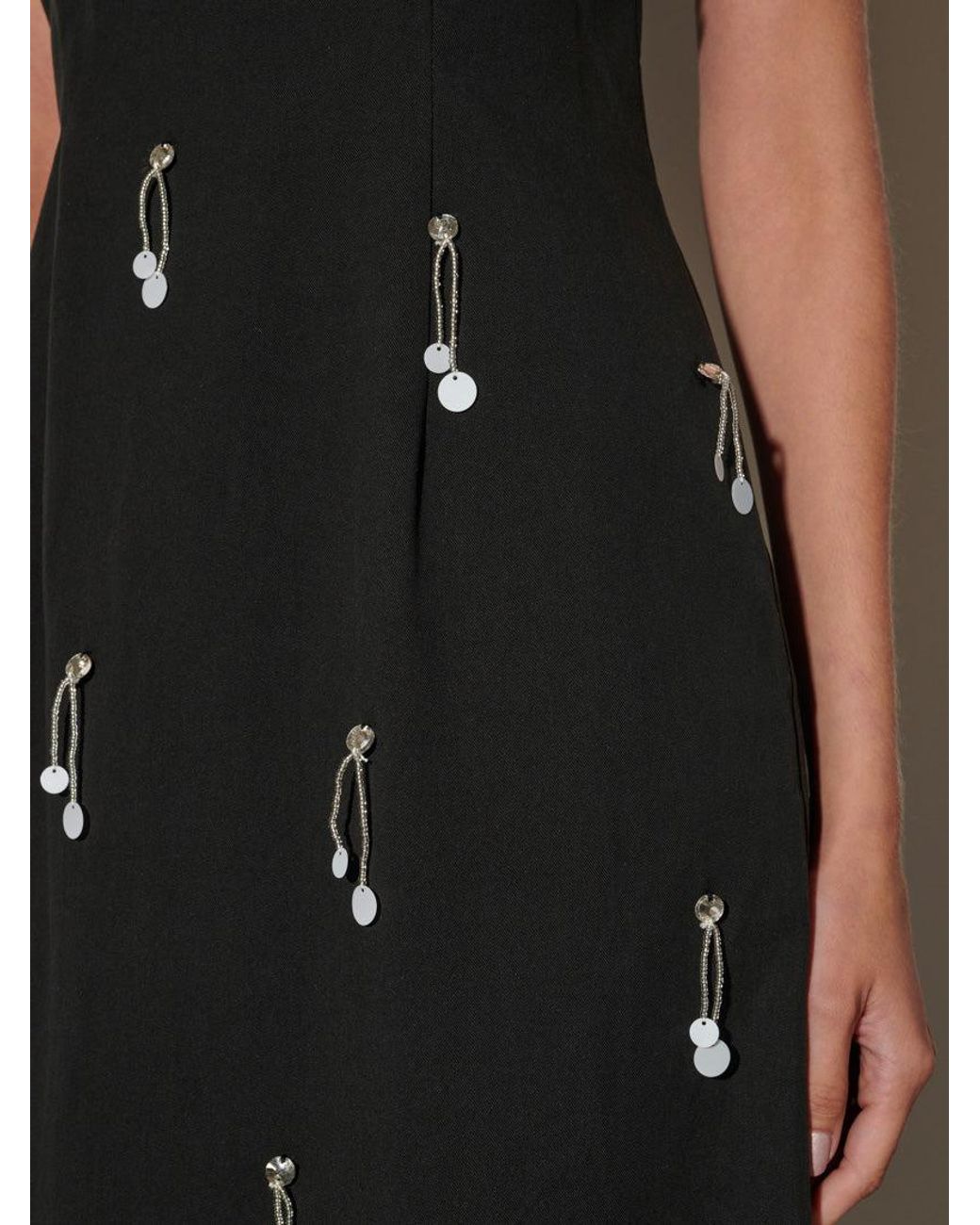 Sister Jane Black Ghospell Augusta Embellished Midi Dress