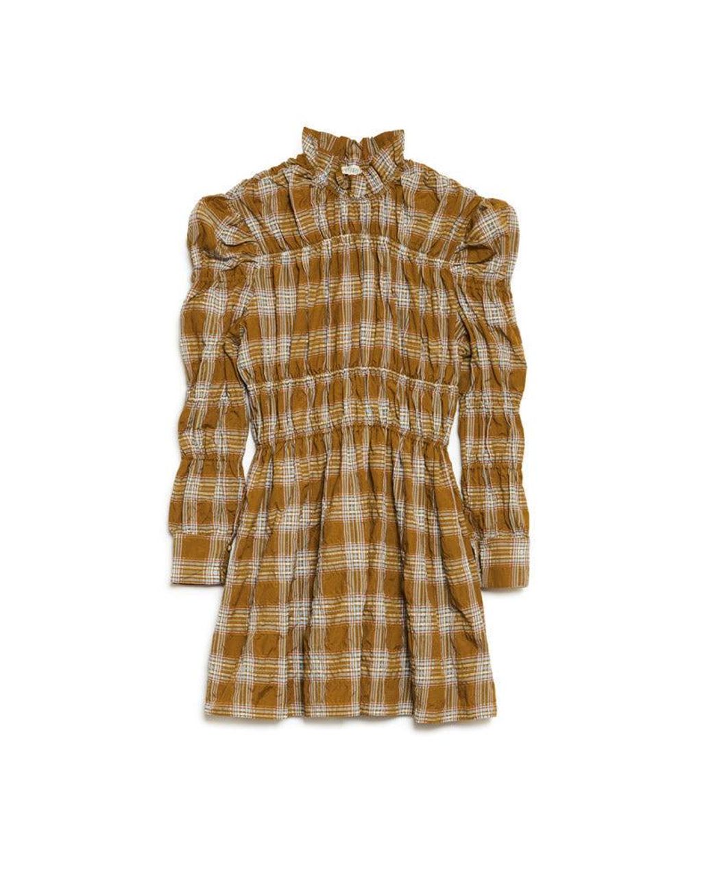 Sister Jane Green Ghospell Fern Check Ruched Mini Dress