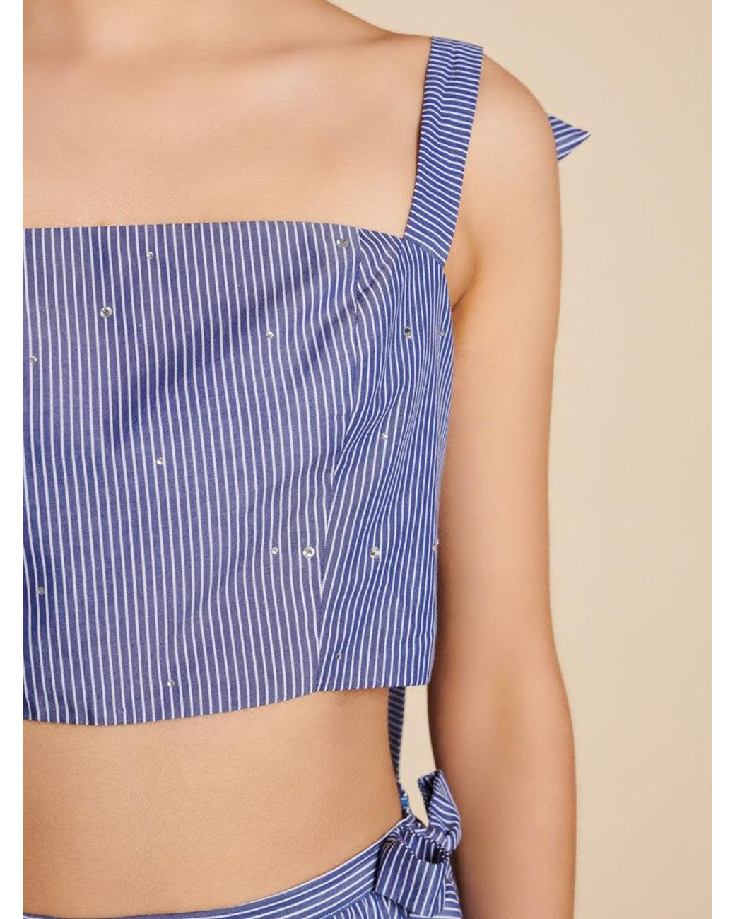 Sister Jane Blue Ivy Stripe Crop Top