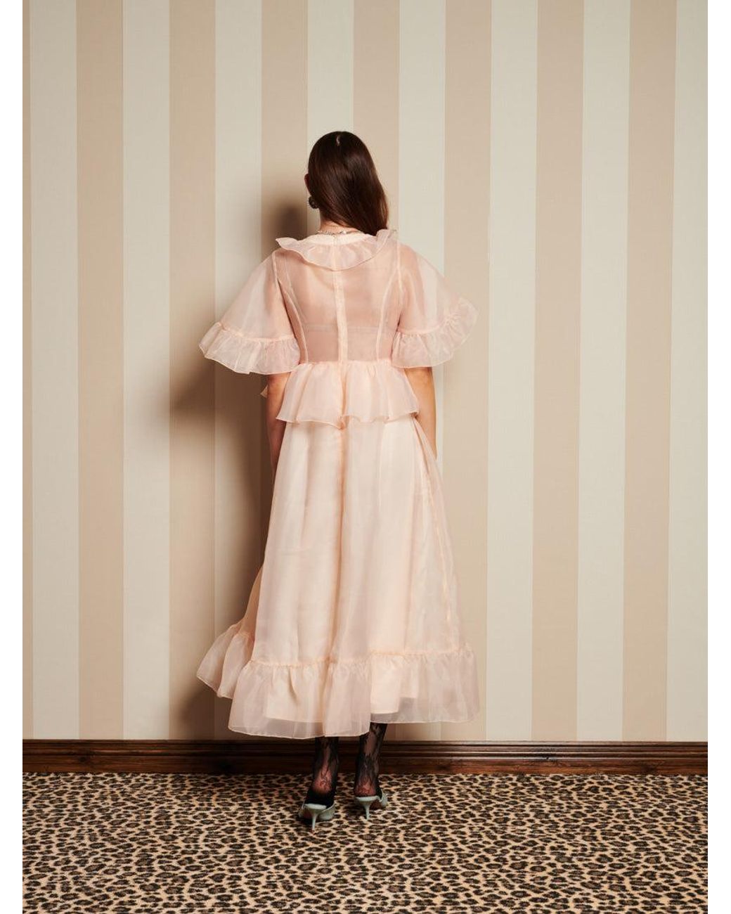 Sister Jane Dream Harmony Organza Maxi Dress in Natural | Lyst