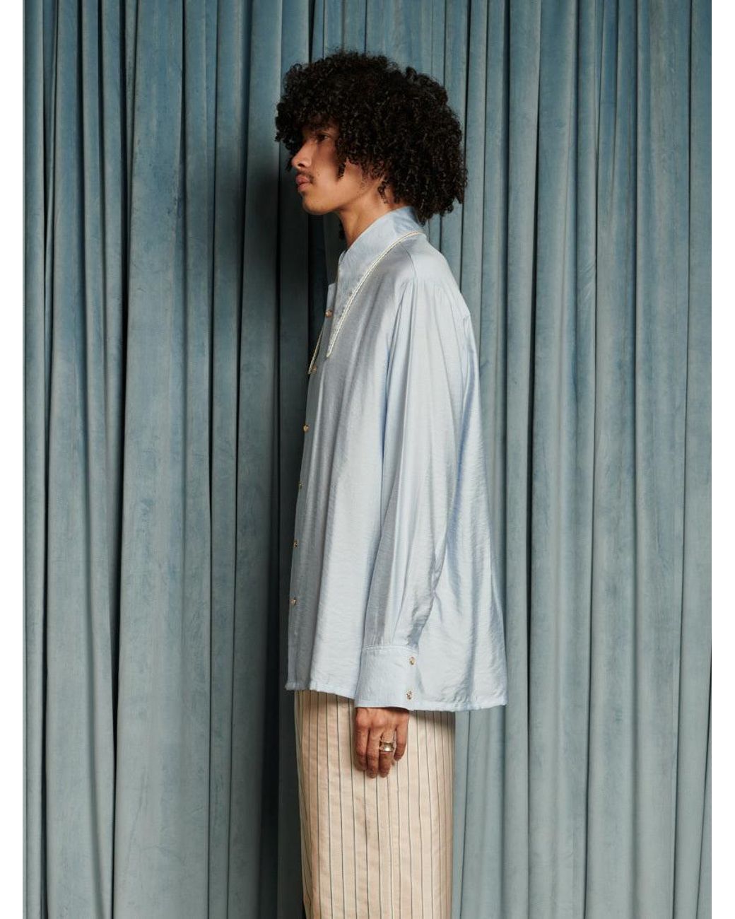 Sister Jane Gray Augie Retro Collar Shirt