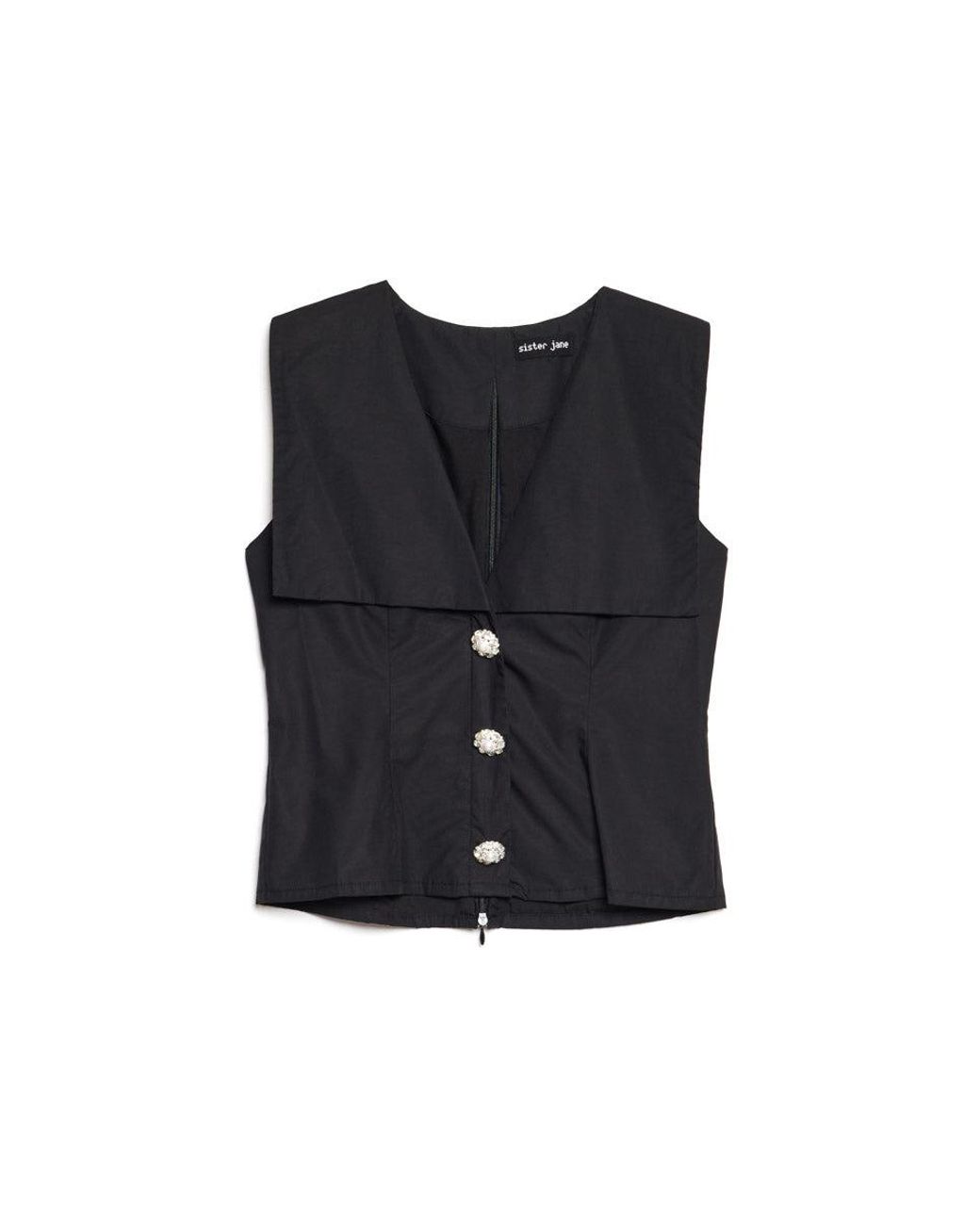 Sister Jane Blue Birdie Collared Vest