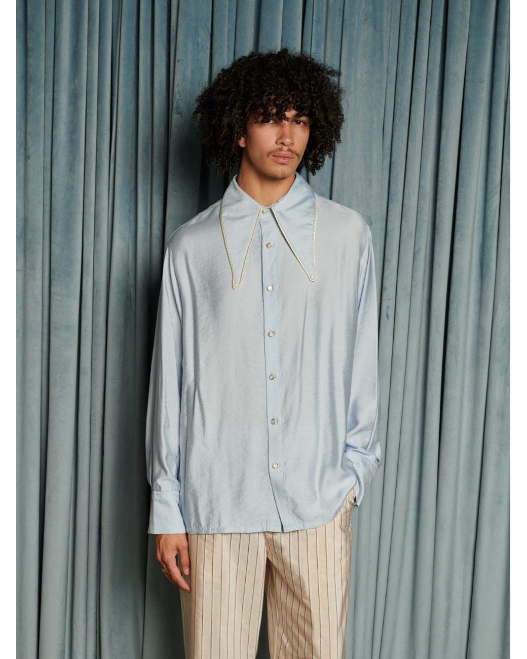 Sister Jane Gray Augie Retro Collar Shirt