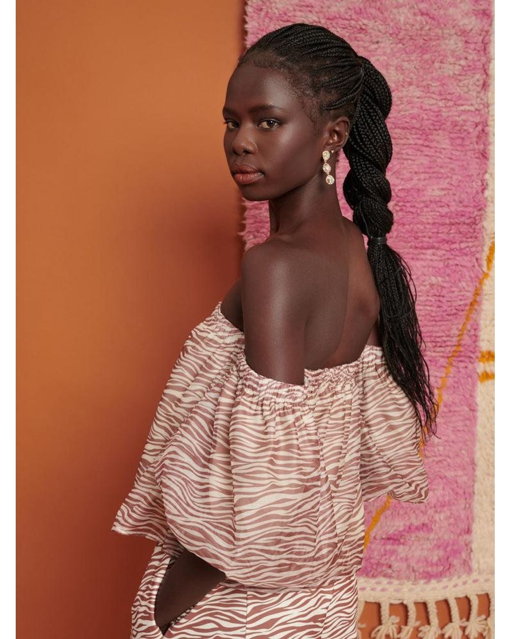 Sister Jane Brown Ghospell Zoya Zebra Bandeau Top