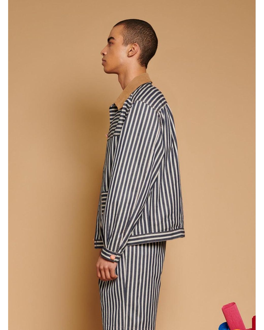 Sister Jane Blue Luis Striped Lightweight Jacket