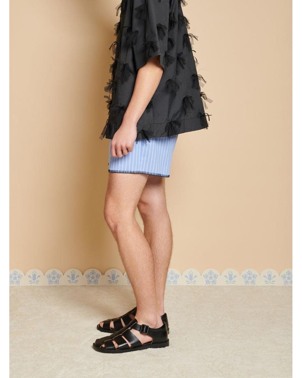Sister Jane Blue Isak Stripe Shorts
