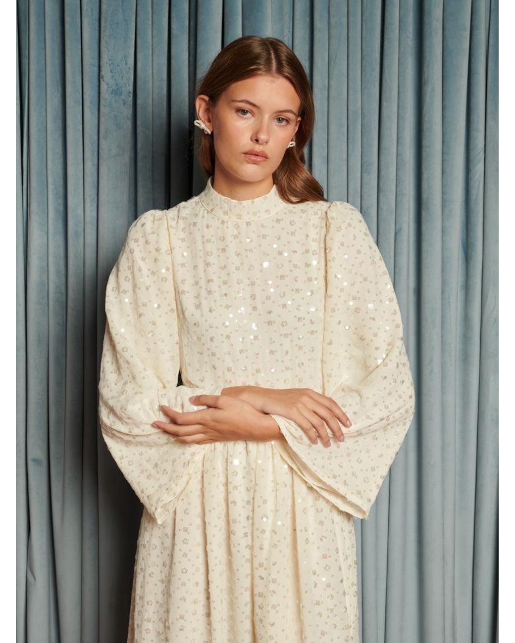 Sister Jane Gray Reel Embellished Maxi Dress