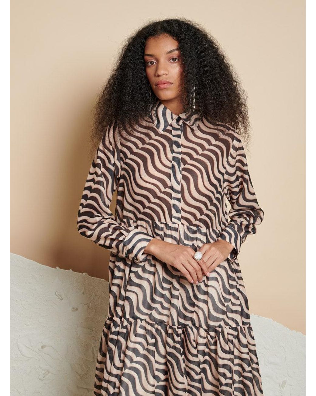 Sister Jane Natural Ghospell Cecilia Printed Midi Dress