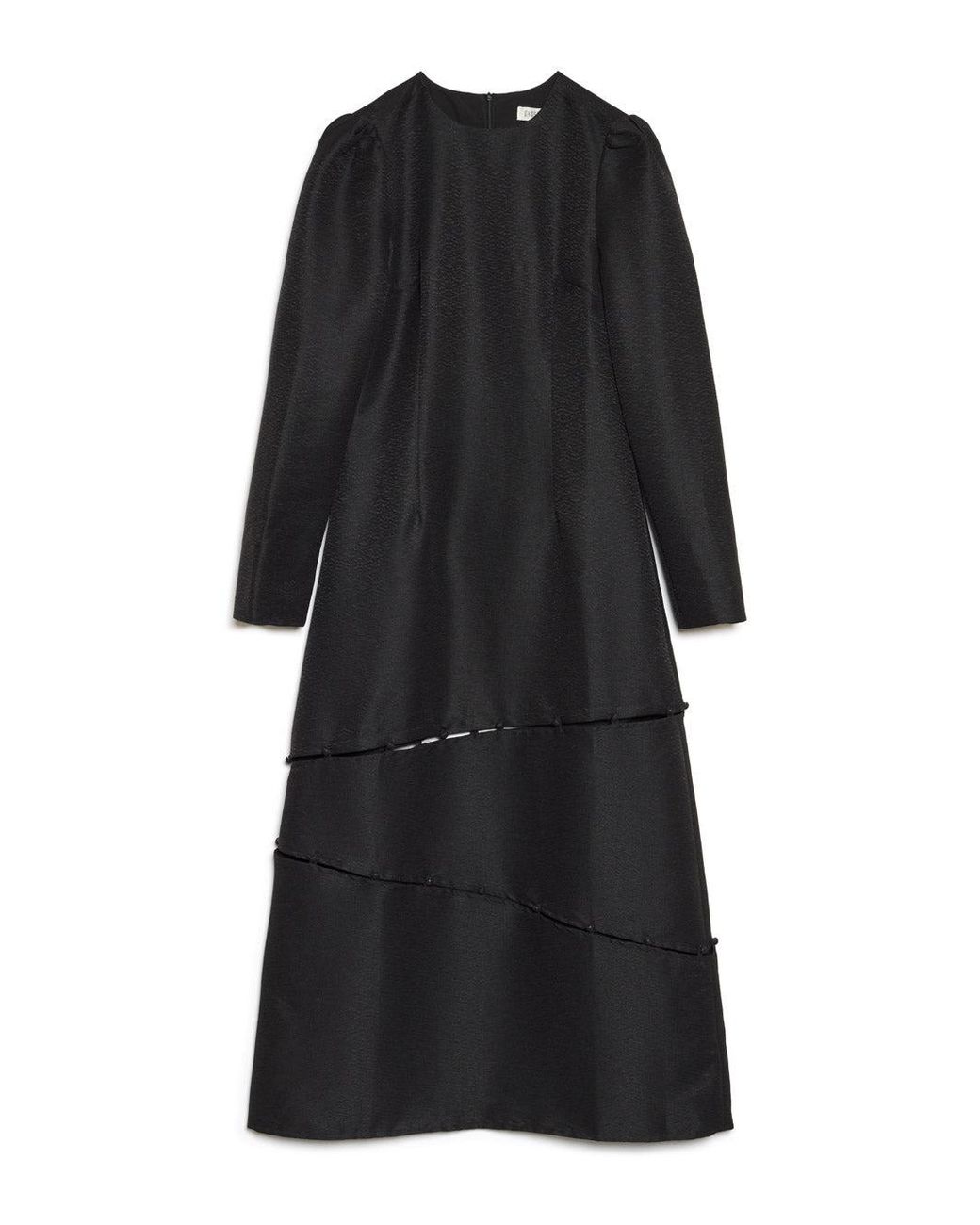 Sister Jane Black Ghospell Tabitha Button Up Midi Dress
