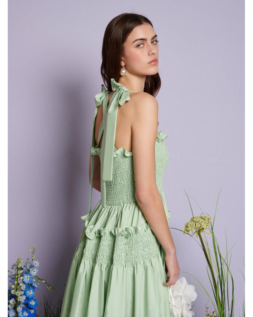 Sister Jane Green Dream Grassland Cross Straps Midi Dress