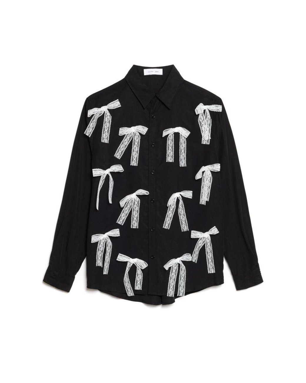 Sister Jane Gray Gibson Lace Bow Shirt