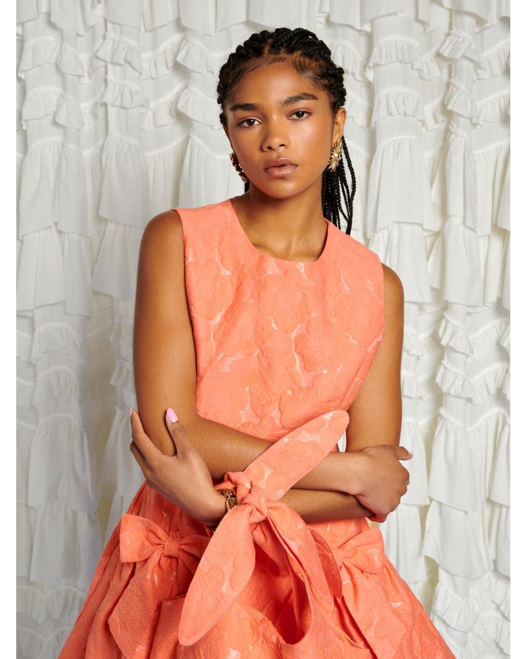 Sister Jane Multicolor Dream Tangerine Jacquard Mini Dress