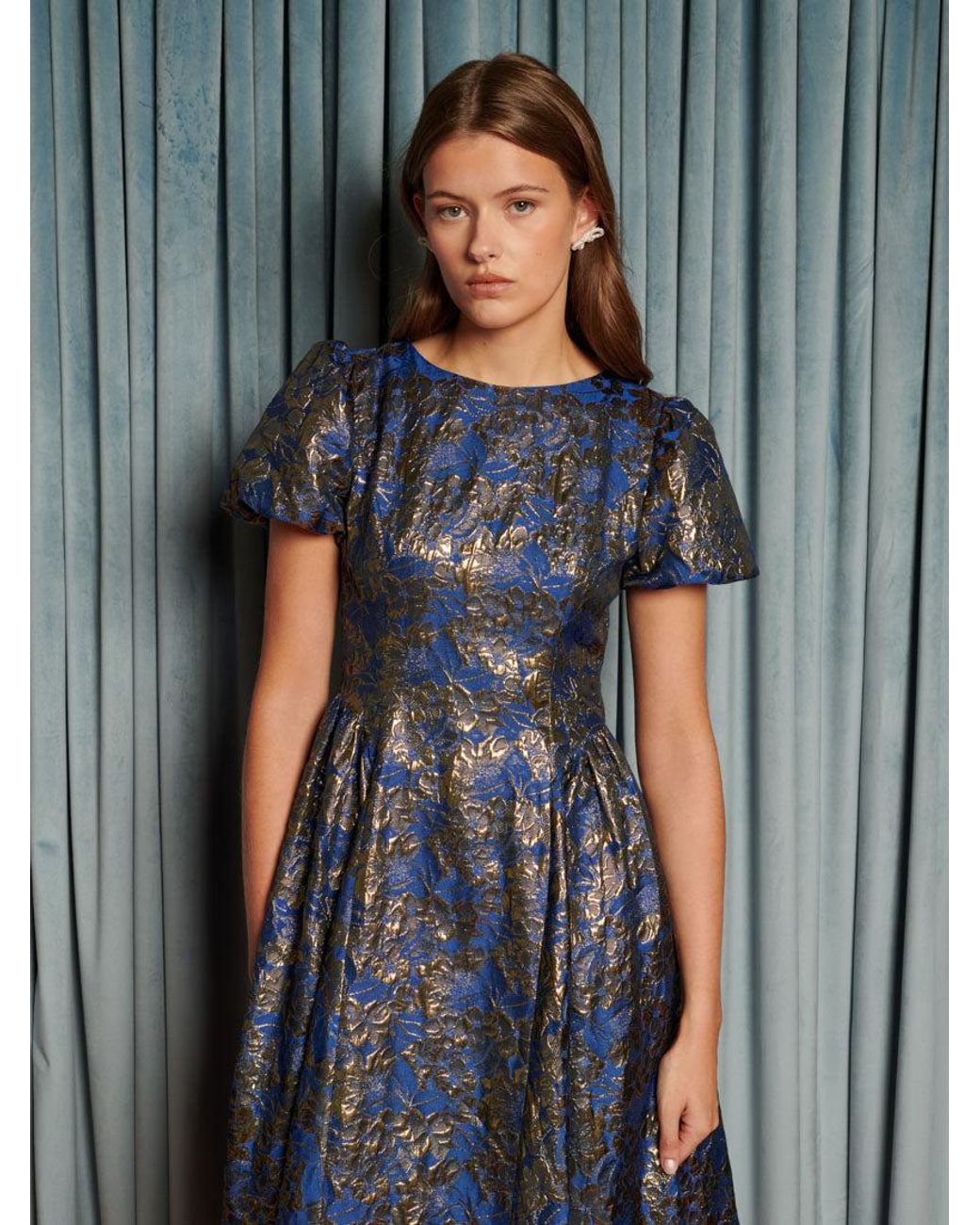 Sister Jane Gray Matinee Jacquard Midi Dress