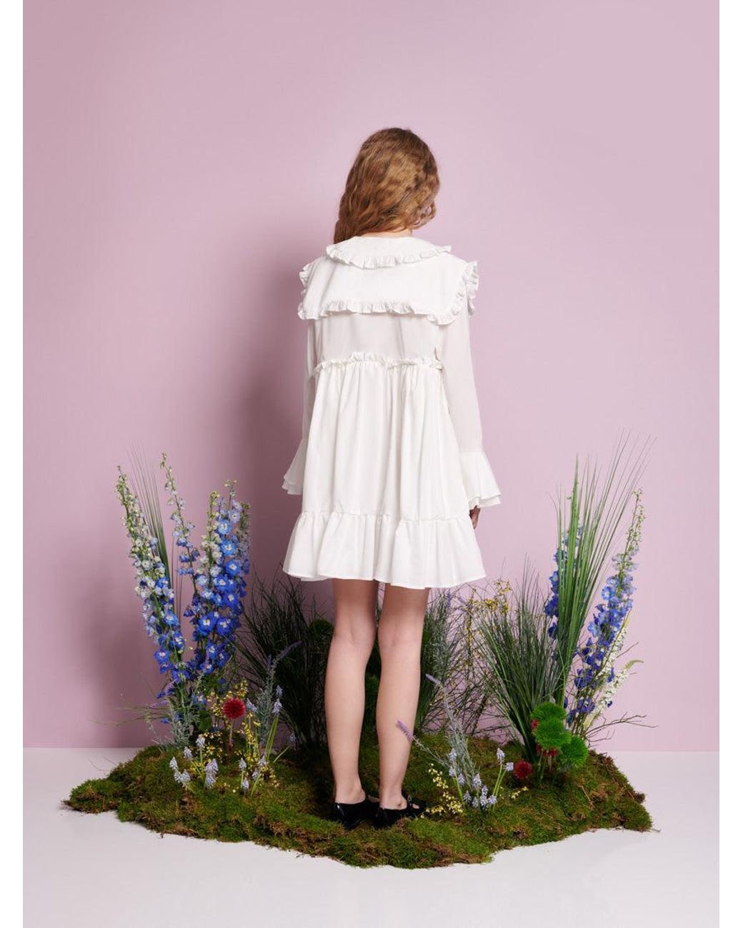 Sister Jane Purple Sweet Pea Collar Mini Dress