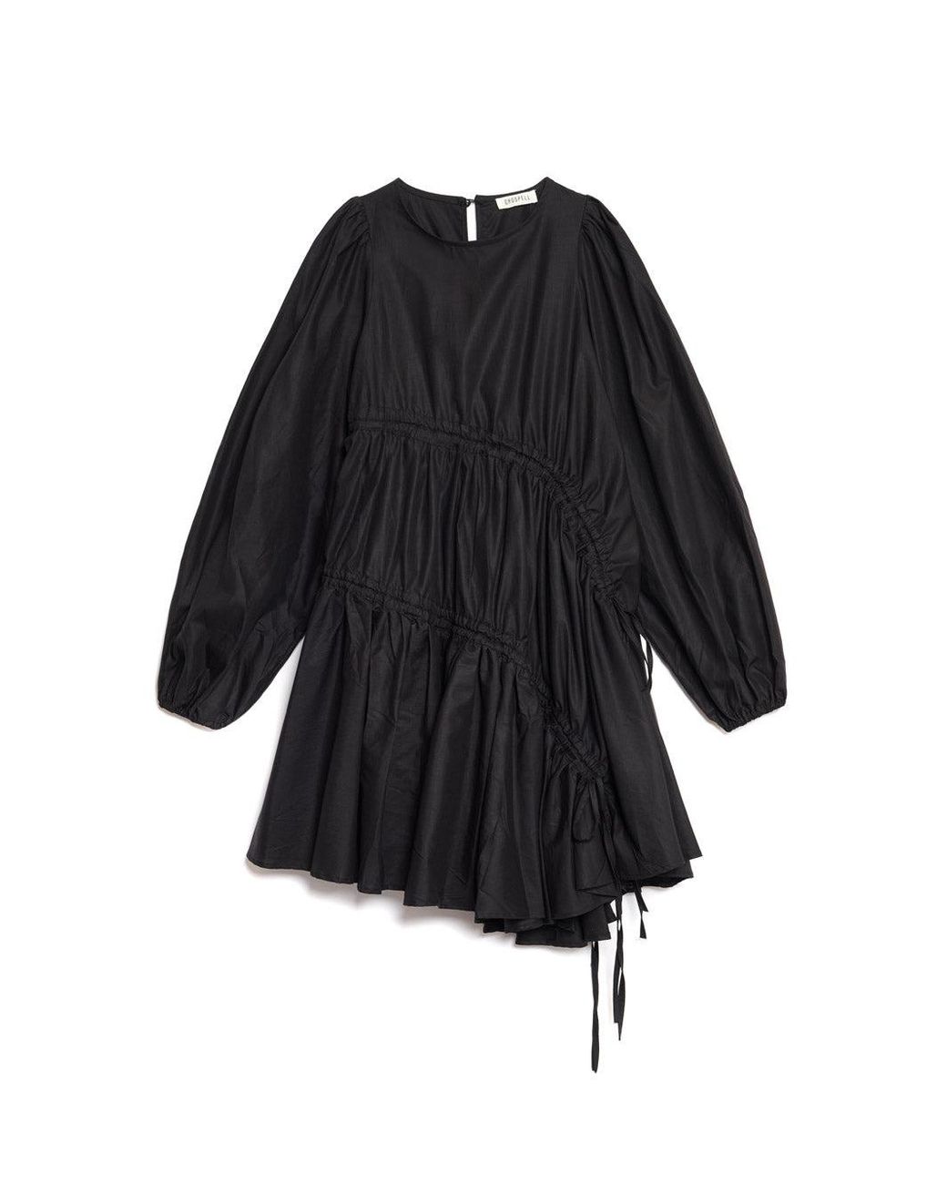 Sister Jane Black Ghospell Noor Ruched Mini Dress
