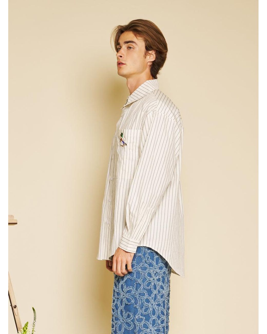 Sister Jane Natural Canard Oversized Shirt