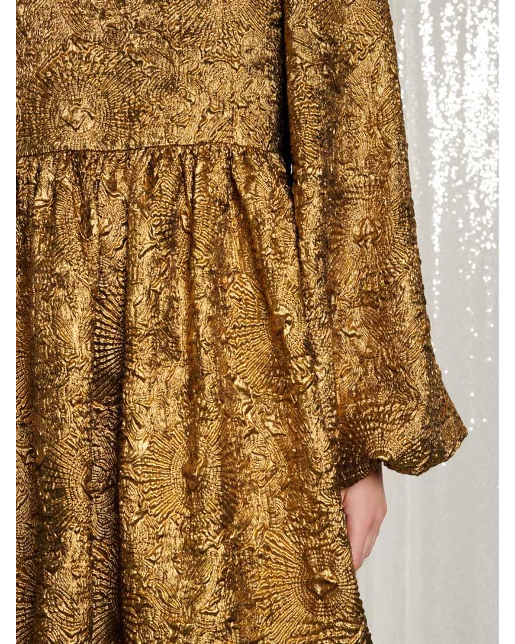 Sister Jane Natural Dream Masquerade Jacquard Mini Dress