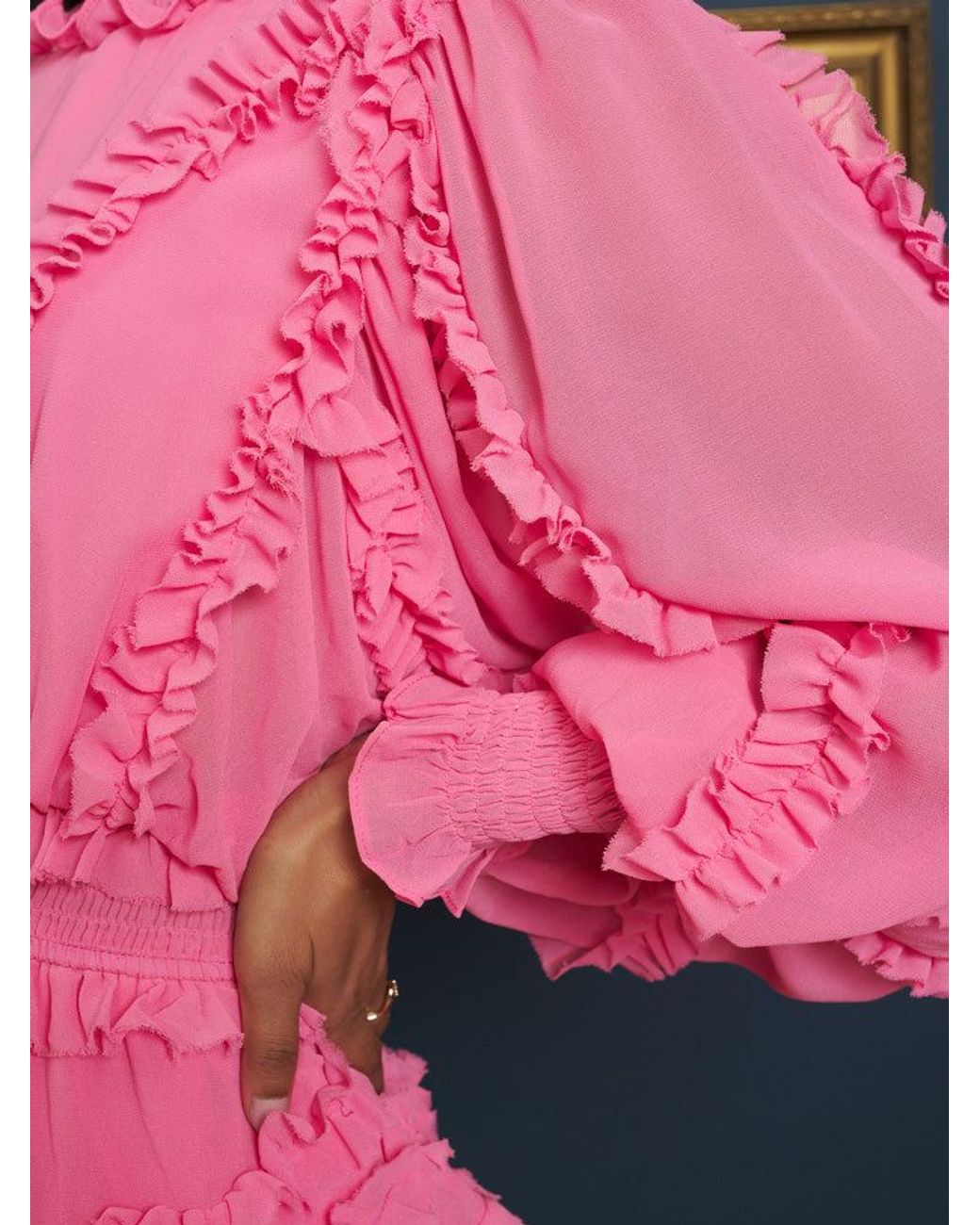 Sister Jane Almond Blossom Ruffle Dress in Pink | Lyst