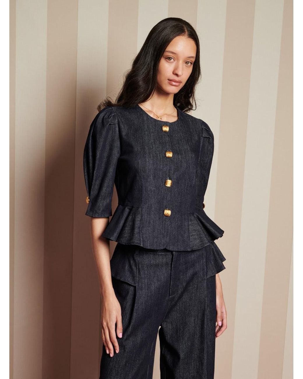 Sister Jane Blue Curio Denim Top