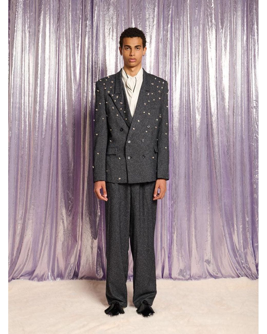 Sister Jane Gray Preston Gem Double Breasted Blazer