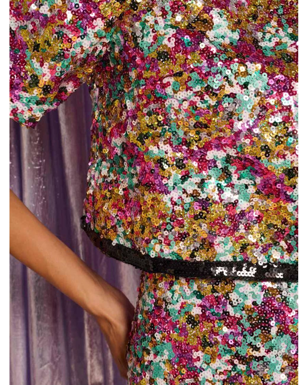 Sister Jane Purple Samantha Sequin Top