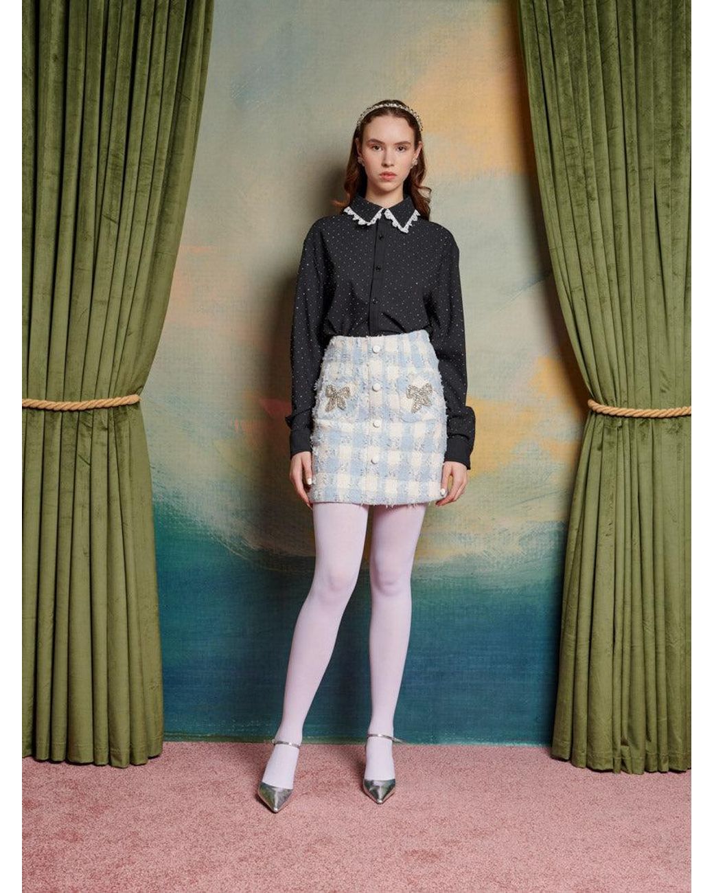 Sister Jane Green Prince Lace Trim Shirt