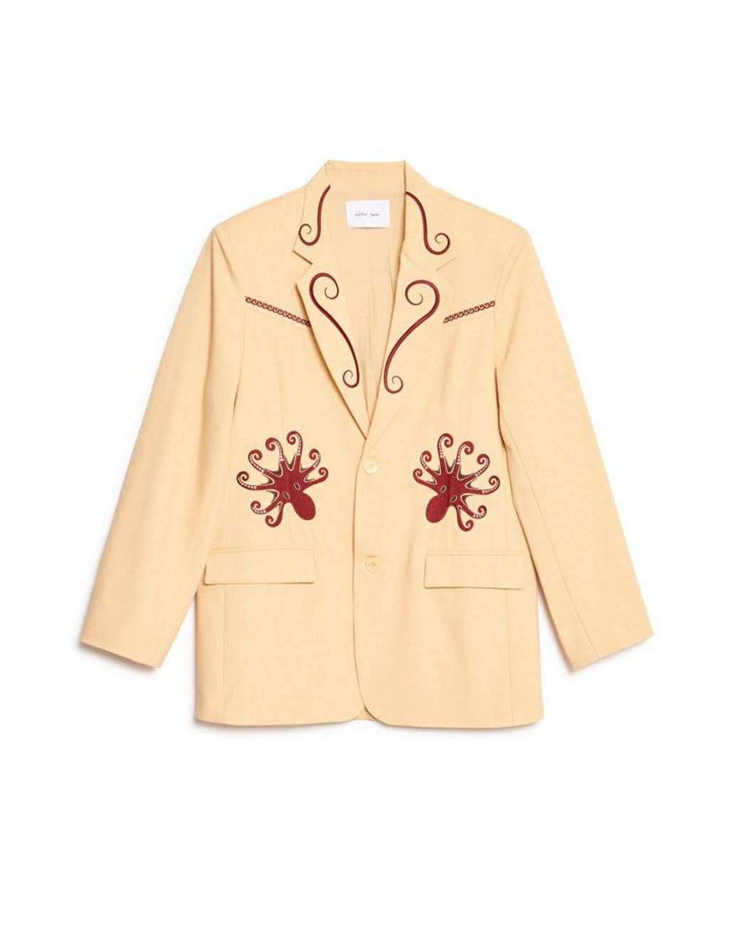 Sister Jane Blue Helios Embroidered Single Breasted Blazer