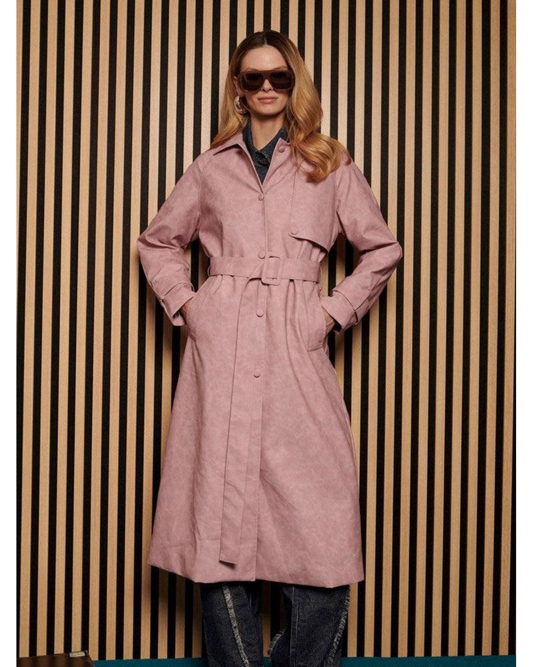 Sister Jane Pink Ghospell Dusty Pu Trench Coat