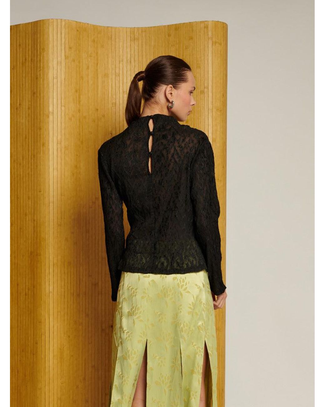 Sister Jane Yellow Ghospell Sabine Draped Top