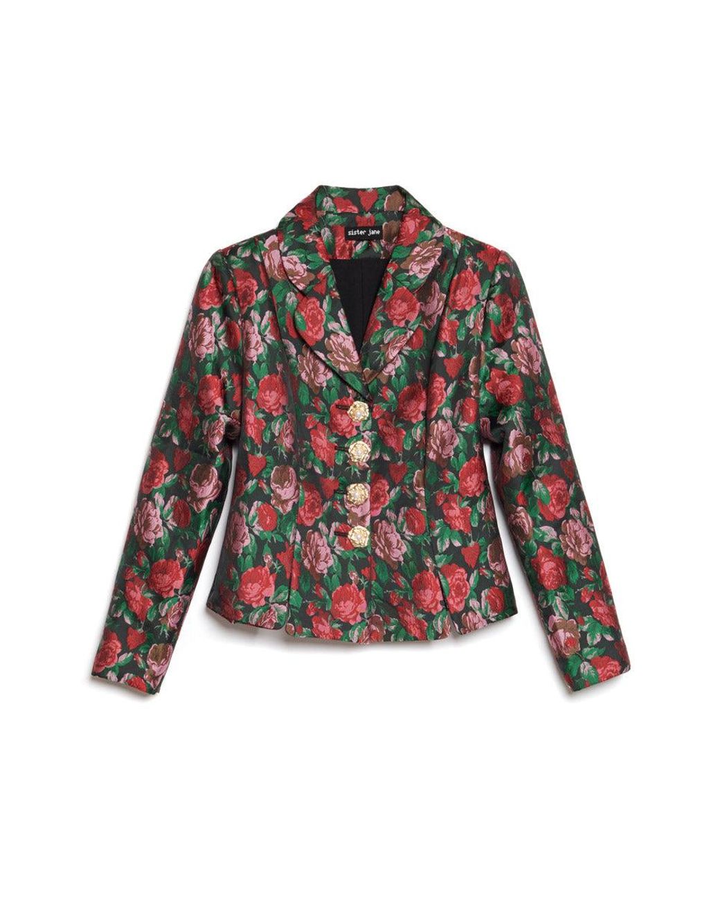 Sister Jane Gray Fantasy Jacquard Cropped Blazer