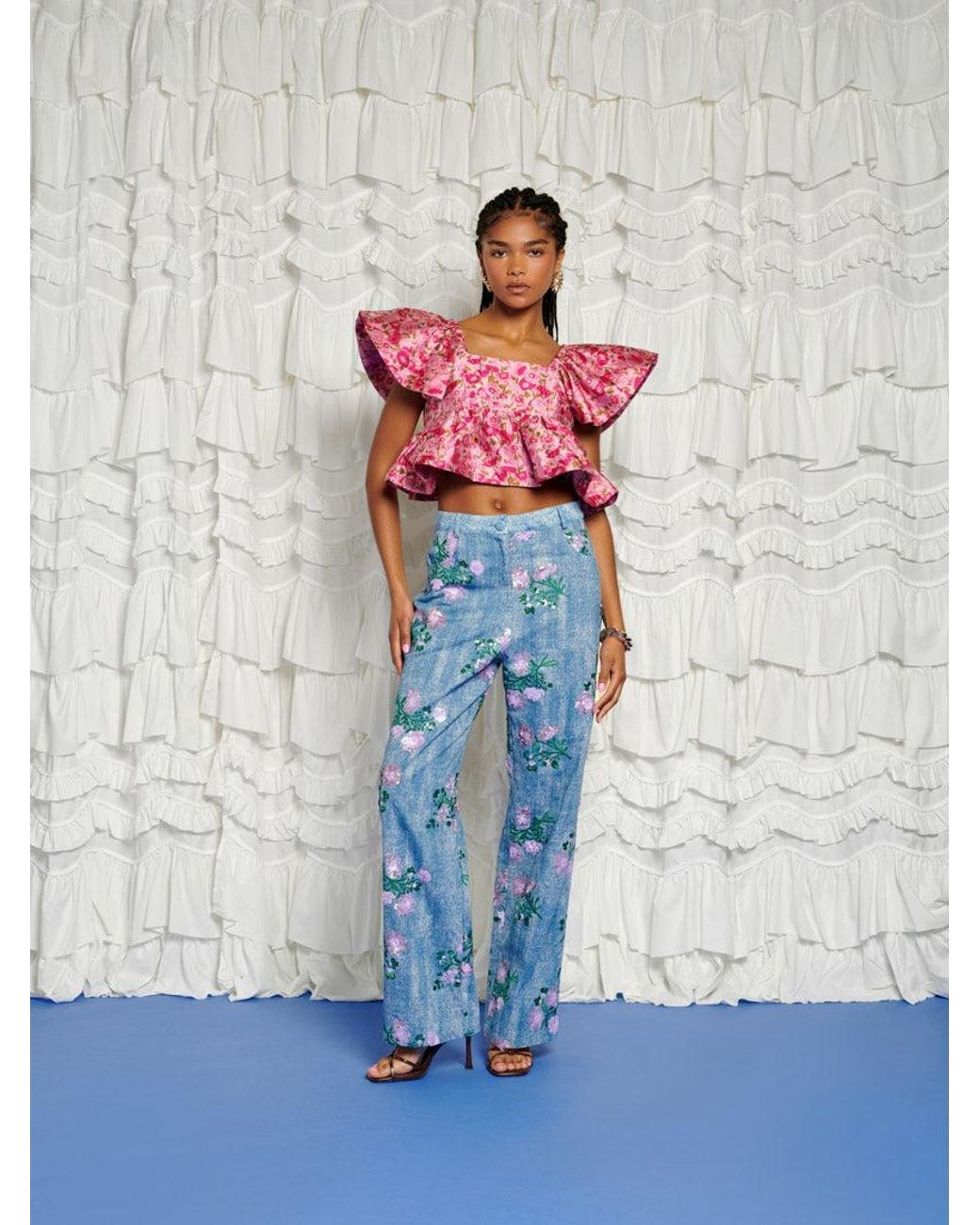 Sister Jane Blue Dream Azul Embellished Trousers