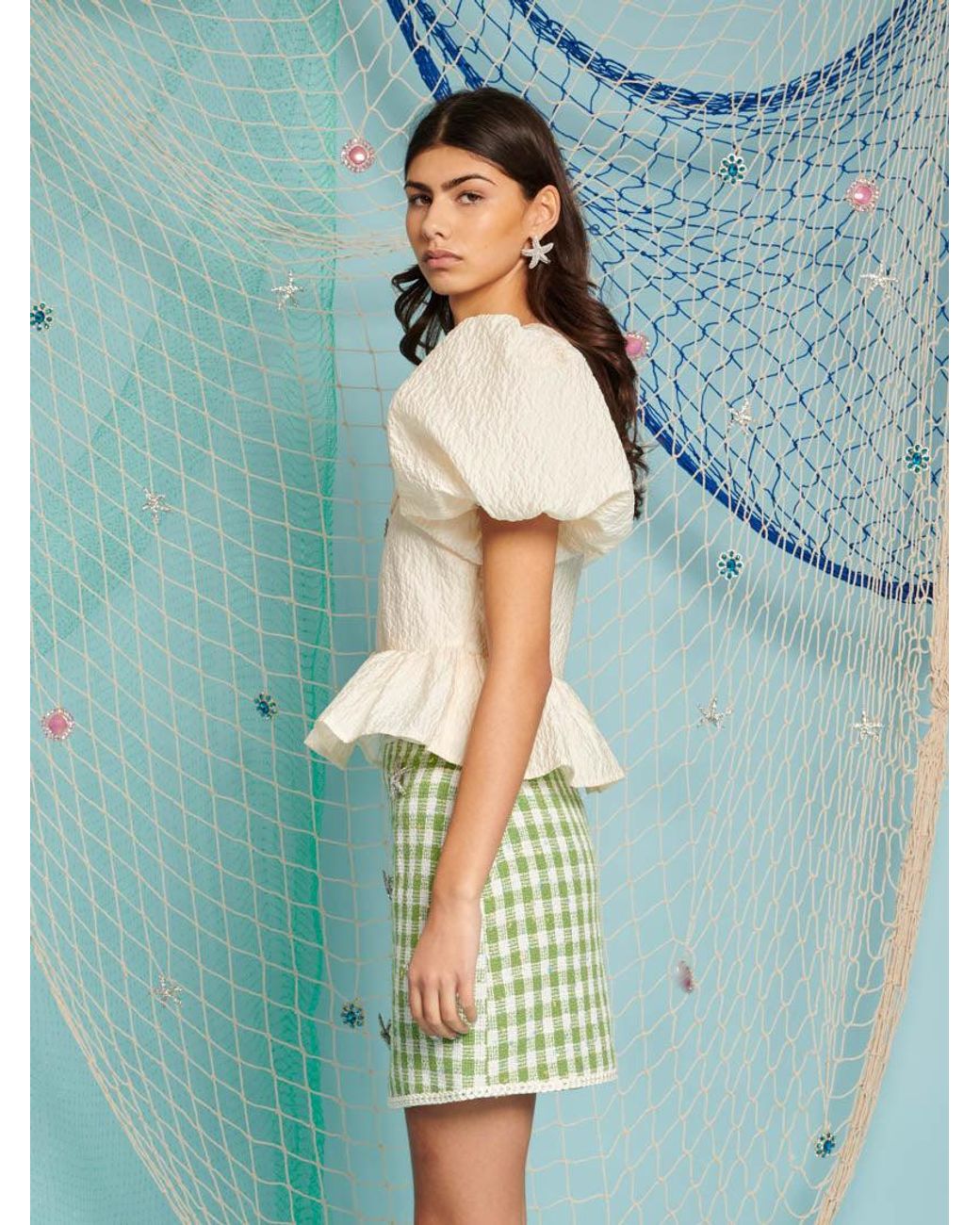 Sister Jane Green Dream Reef Jacquard Top