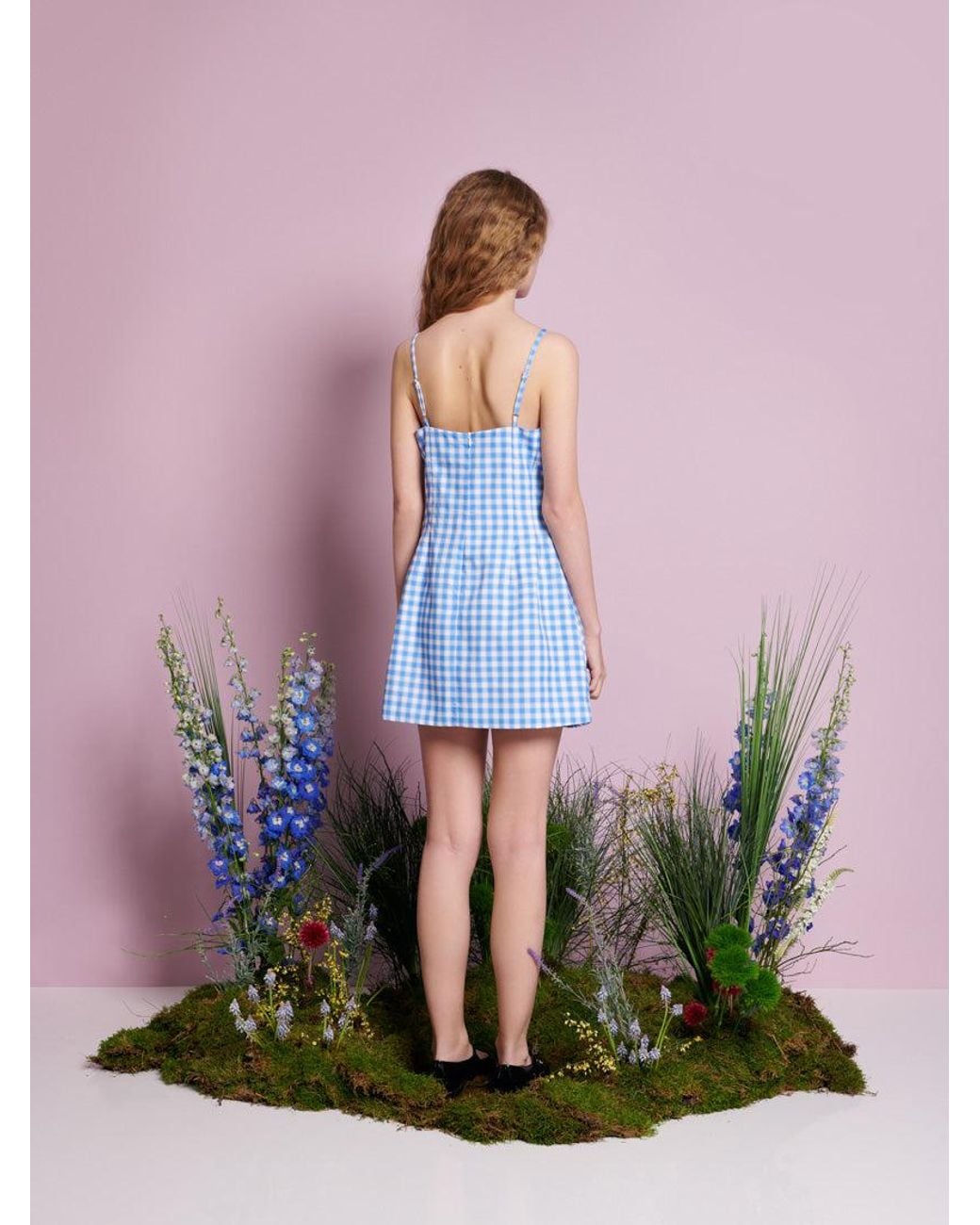 Sister Jane Purple Lavender Gingham Mini Dress