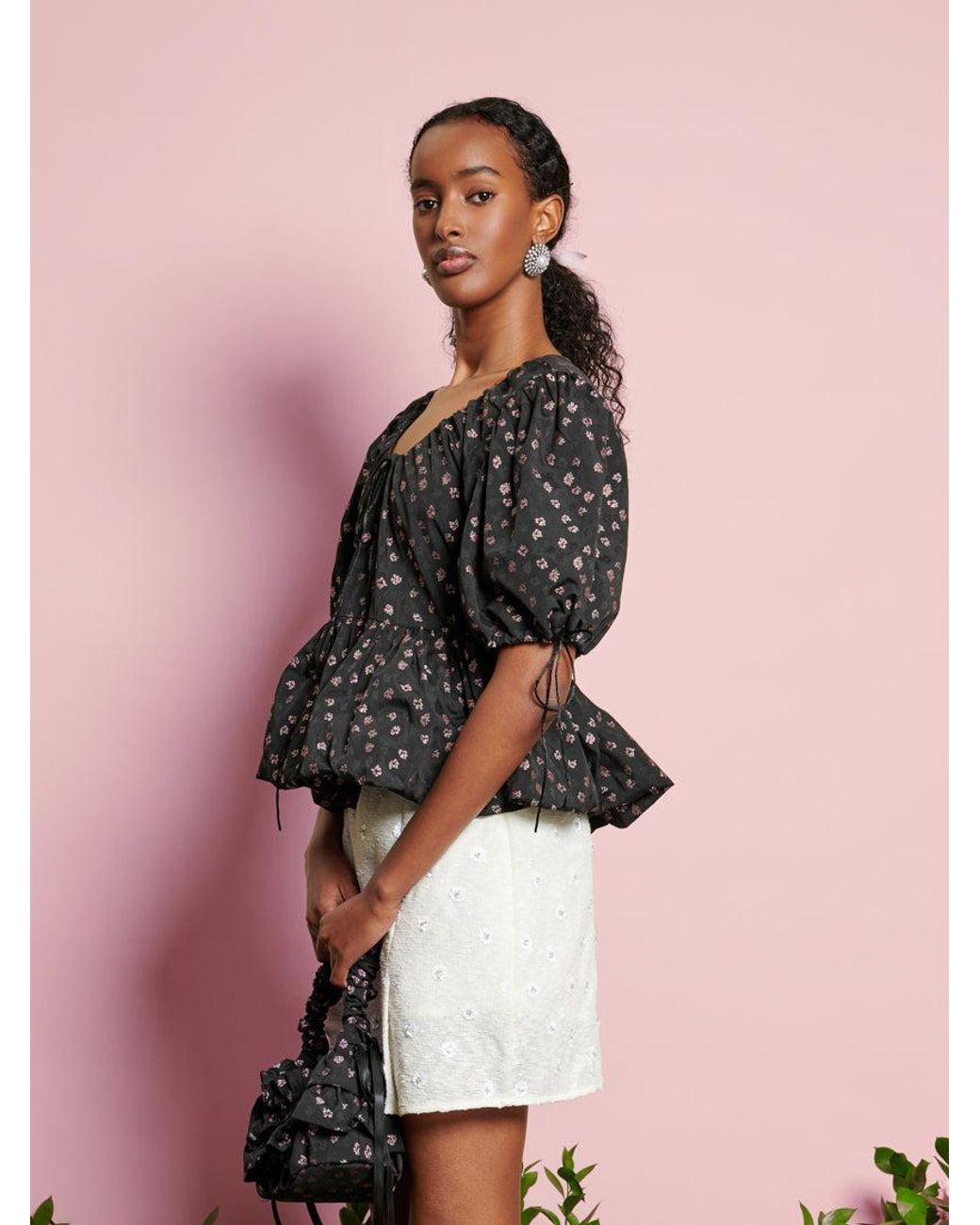 Sister Jane Black Dream Pepper Floral Top