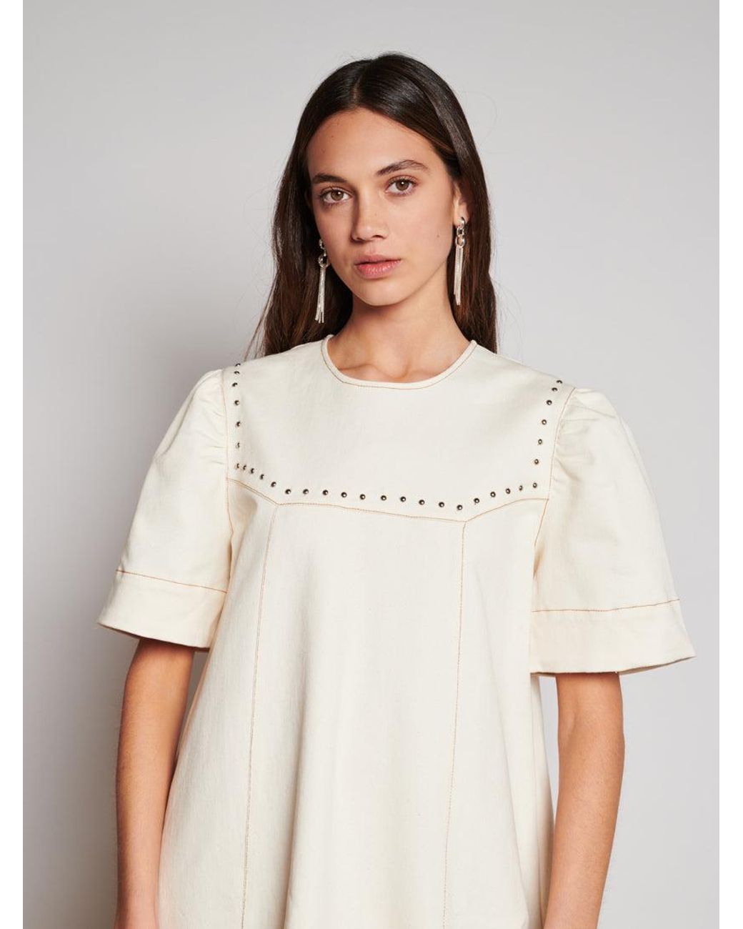 Sister Jane White Ghospell Quincey Drill Mini Dress