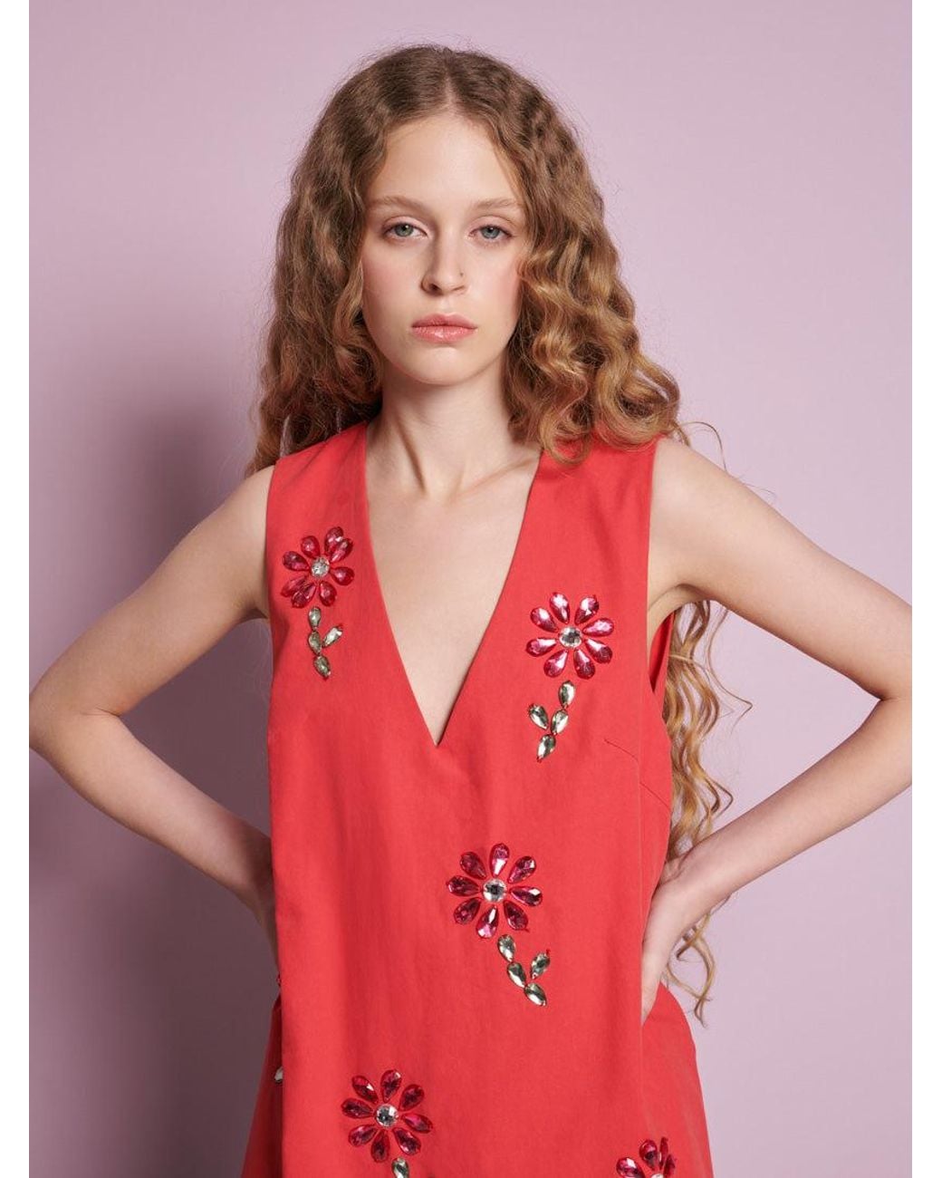 Sister Jane Pink Field Gem Mini Dress