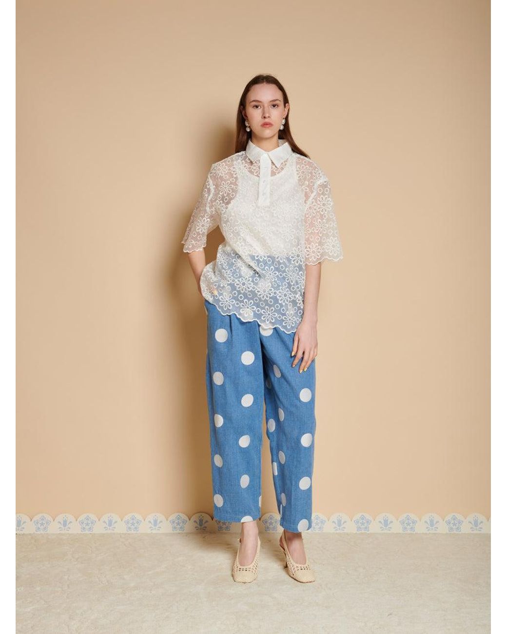 Sister Jane Blue Erik Embroidery Jeans