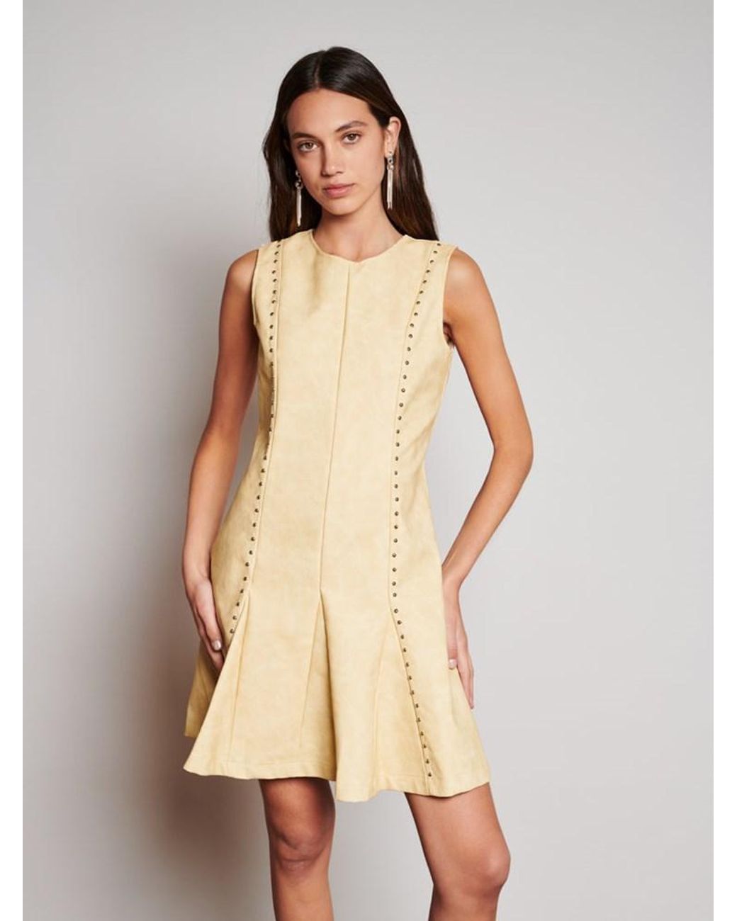 Sister Jane Natural Ghospell Fifi Studded Mini Dress