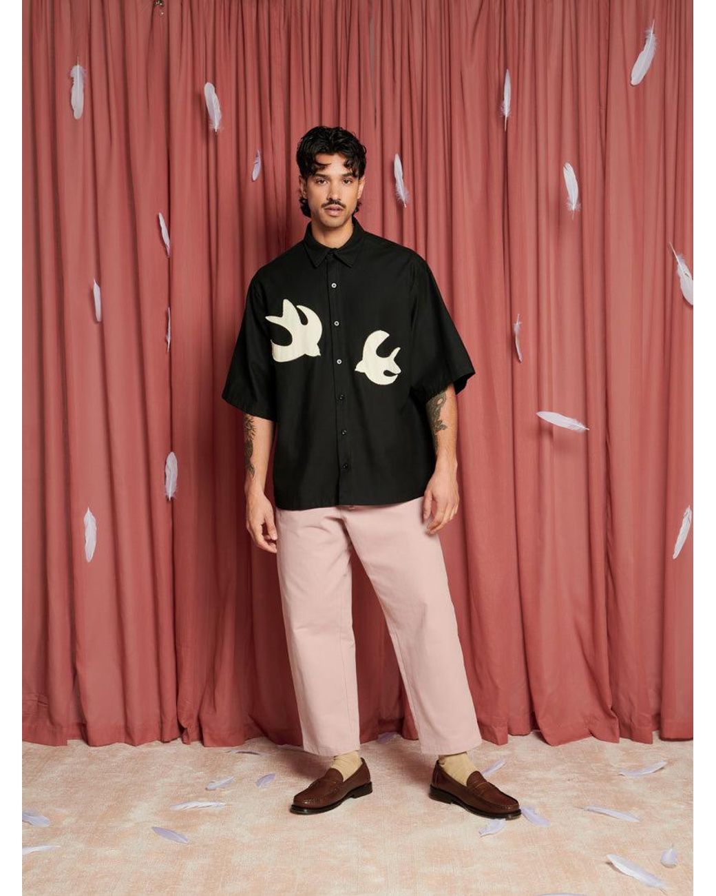 Sister Jane Red Cameron Bird Shirt