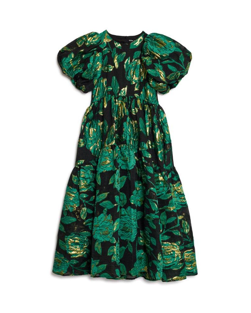 Sister Jane Green Manor Jacquard Midi Dress