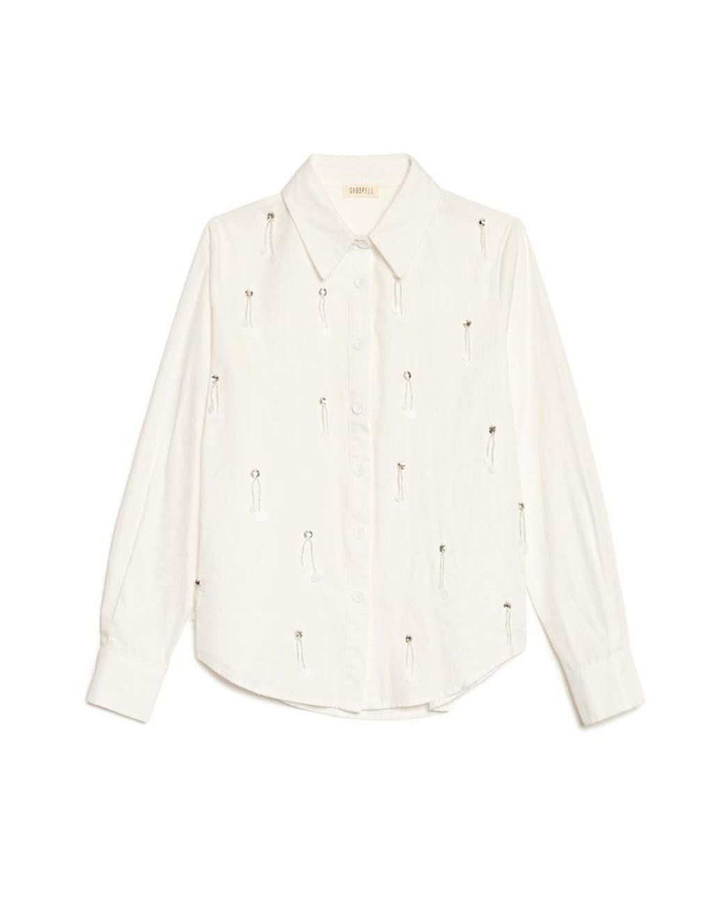 Sister Jane White Ghospell Augusta Embellished Shirt