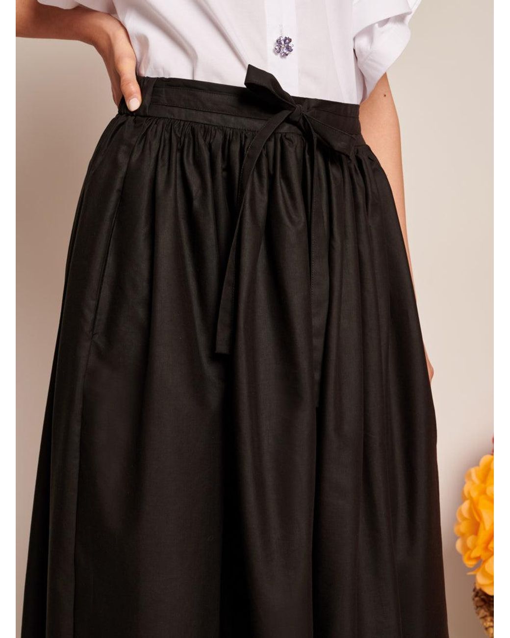 Sister Jane Black La Fiesta Embroidered Maxi Skirt