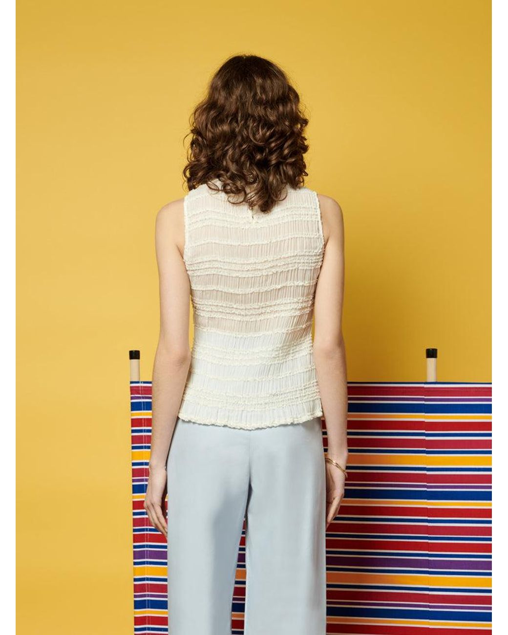 Sister Jane Yellow Ghospell Bridget Ruched Top