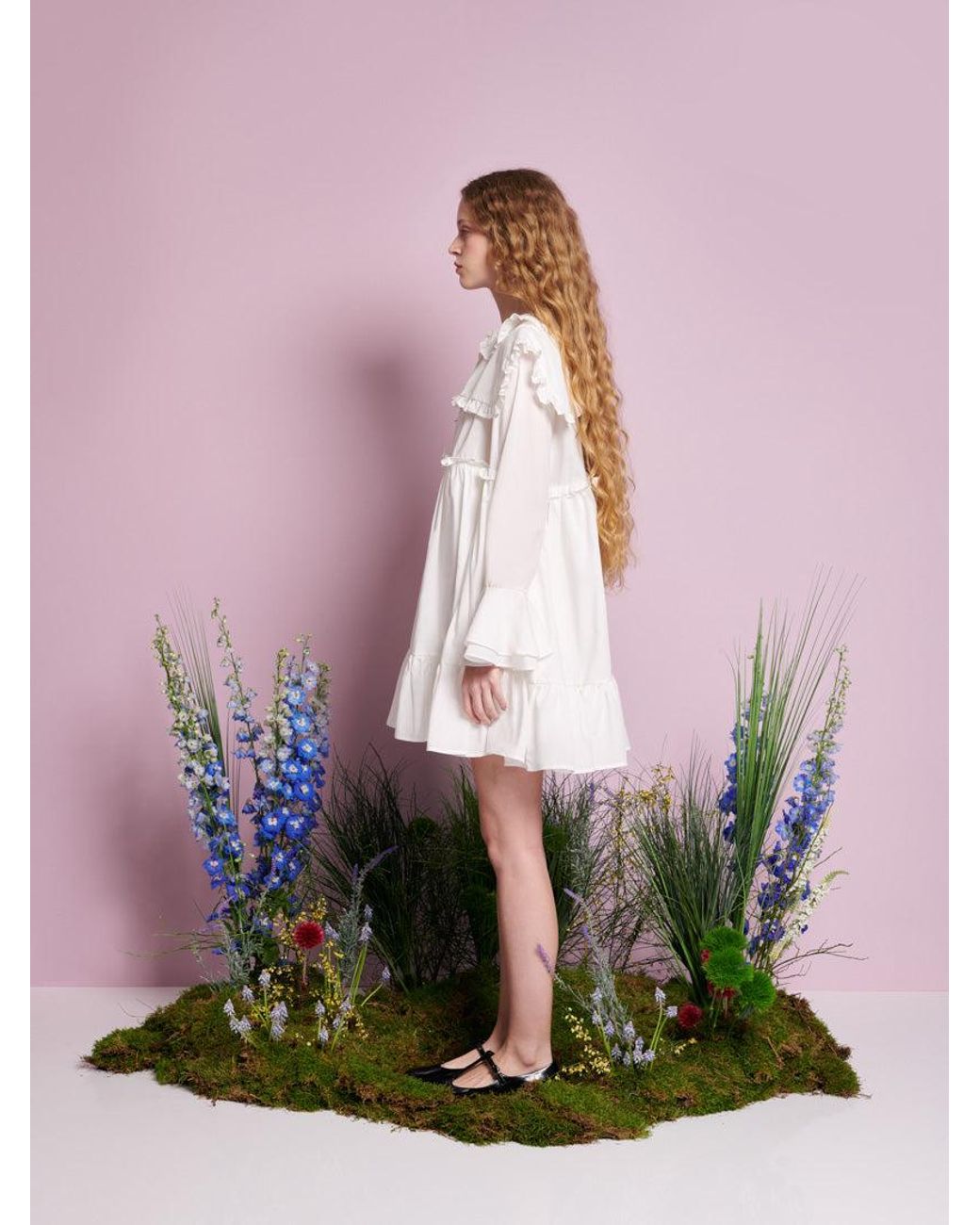 Sister Jane Purple Sweet Pea Collar Mini Dress